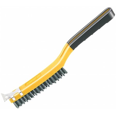 MAKEITHAPPEN 3 in. X 19 in. Soft Grip Stainless Steel Bristle Stripper Brush MA335037